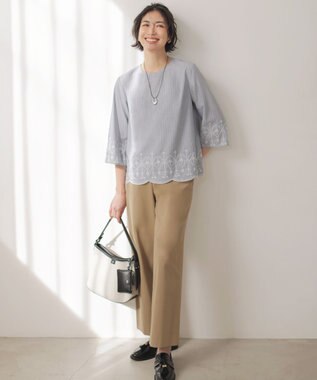 J.PRESS LADIES 【着こなしのポイントに】コード ワントップ ネックレス シルバー×ブラック系