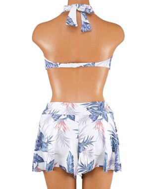 San-ai Resort（三愛水着楽園） 【新色ホワイト＆パープル入荷】４点セット水着　9M・11L【San-ai Resort（サンアイリゾート）】 ブルー