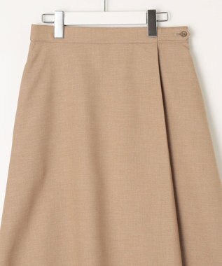 J.PRESS LADIES L 【洗える】FLAXASAオックス スカート ベージュ系