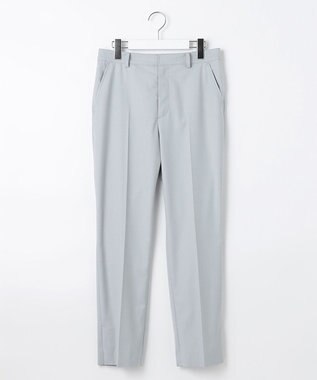 J.PRESS LADIES 【洗える】ポリエステルレーヨンマイクロギャバストレッチ テーパード パンツ サックスブルー系