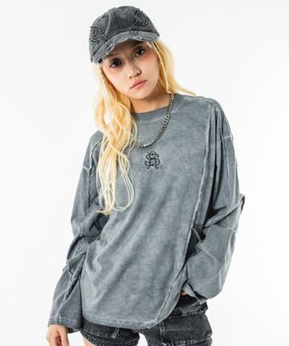 WEGO 【ユニセックス着用ITEM】コールドダイスウィッチングT（LS） グレー