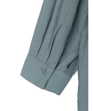 AMERICAN HOLIC バンドカラーフリルシャツチュニック Sax