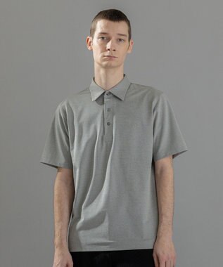 JOSEPH HOMME 新素材【ビジネスに使える】クリアコットンカノコ　ポロシャツ ライトグレー系