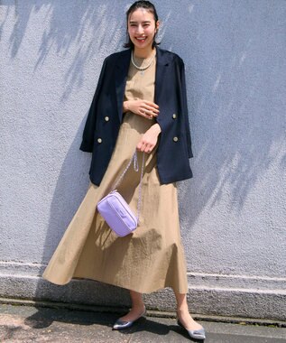 23区 【洗える】MANTECO ブライトワッシャー ワンピース キャメル系