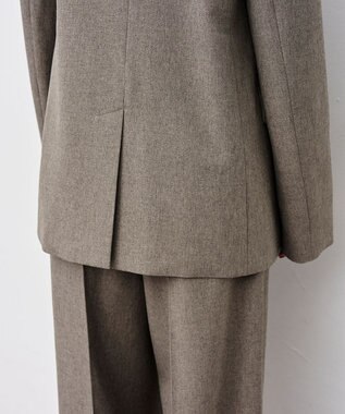 uncrave ウォッシャブルウールライクツイル ジャケット シャンブレーチャコール