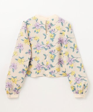 GRACE CONTINENTAL フラワー刺繍ショートトップ キナリ