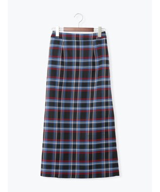 Te chichi チェックナロースカート ブラック