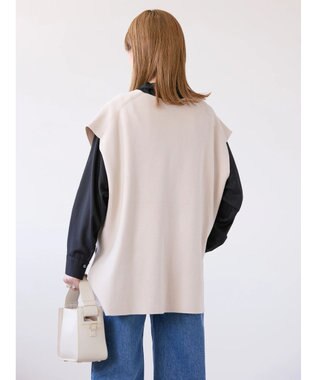 AMERICAN HOLIC Ｖネックニットベスト Gray Beige