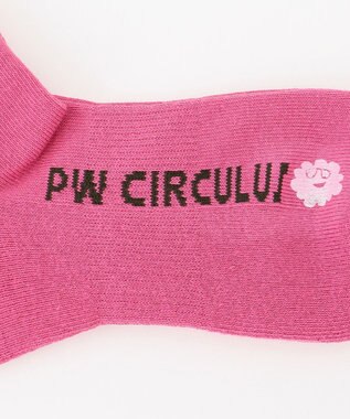 PW CIRCULUS 【WOMEN】【土踏まずをサポート】ロゴ ショートソックス ピンク系