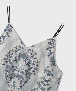 GRACE CONTINENTAL オーナメントembワンピース ブルー