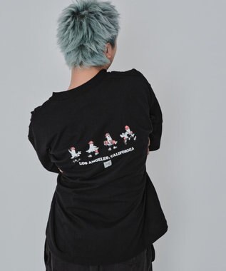 WEGO 【ユニセックス着用ITEM/MLサイズ展開】別注VISIONゴーストスケーターグラフィックT（SS） ブラック