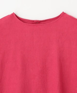 ANY 【手洗い可】ヨーロピアンリネンツイストスリーブブラウス レッド