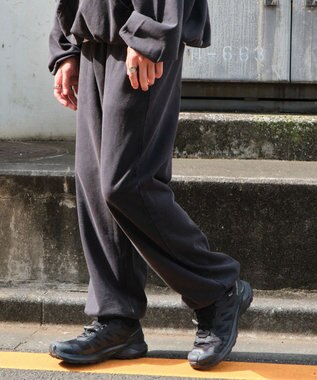 WEGO アシッドウォッシュワイドスウェットパンツ ブラックその他