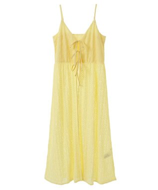 earth music&ecology フラワーレースキャミワンピース Yellow