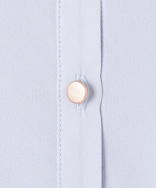 ANY SIS L 【洗える】ジョーゼットプリーツコンビ ブラウス ライトブルー