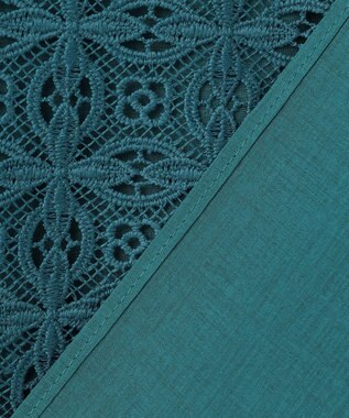 自由区 【カタログ掲載】ジオメトリックレース ブラウス ターコイズ