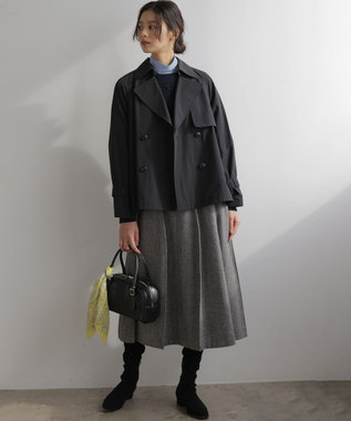 組曲 S 【加藤ローサさん着用】コットンカシミヤMIX ケーブル ニット ネイビー系