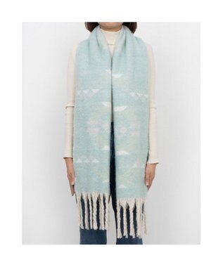 UNBILLION カシュネ cache nez / リサイクルポリオルテガ柄ジャカードストール グリーン