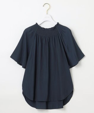ANY SIS 【洗える】カッセンシャーリング ブラウス ネイビー系