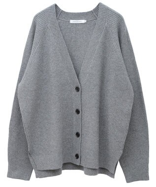 AMERICAN HOLIC バイパチラメ入りＶネック片畦ニットカーディガ Light Gray Mixture