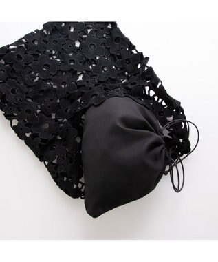 UNBILLION カシュカシュ cachecache / フラワーレースホーボー ブラック