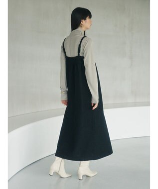 Green Parks armonia．表面感素材ジャンスカ Black