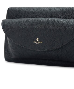 PELLE BORSA レザーポシェット メガネポケット付き Reinette レネット 4795 ブラック