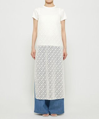 uncrave ジオメトリックレース キャミソールワンピース オフ