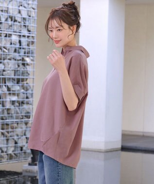 Tiaclasse 【洗える】 リネンミックススキッパーシャツ ピンク