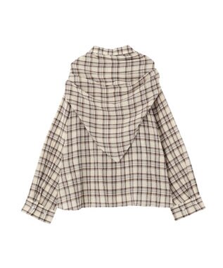 Green Parks スカーフ付チェックシャツ White