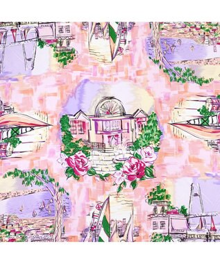 Marca ＜春の新色！＞【伝統横濱スカーフ】リゾートランド 大判 シルクツイル スカーフ ピンク