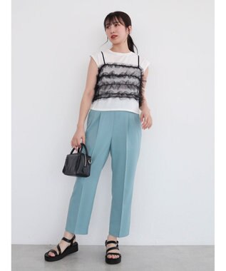 Green Parks ・ｓｗｉｎｇ　ｂｙ　ＳＥＴ２点チュールビスチェ＆フレンチＴ Off White