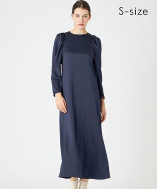 BEIGE， 【S-size】MABILLON / マトンスリーブドレス Navy