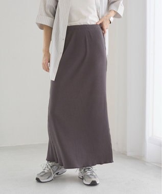 WEGO 【ANGIE VINTAGE】リブマーメイドスカート ブラック中濃色