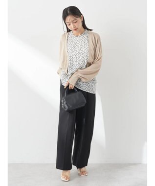 earth music&ecology シアーラメＶネックカーディガン Beige