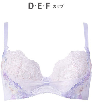 WACOAL ブラジャー 【リボンブラ 脇すっきり】 脇高設計 着やせシルエット 動いても谷間キープ Gカップまで対応 大きいサイズ レディース BXB443 /ワコール