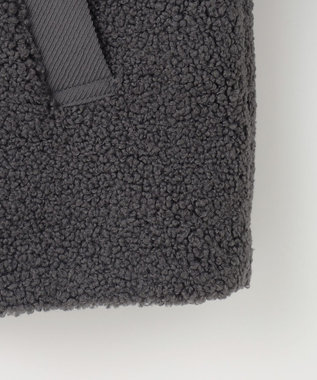 自由区 S 【洗える】ボアコンビ アウター スレート