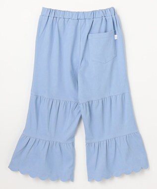 組曲 KIDS 【150-160㎝】ティアードデニムパンツ サックスブルー