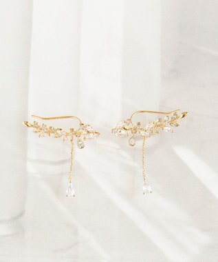 Phoebe 2wayエレガントガーデンピアス&イヤリング/ボタニカル ゴールド