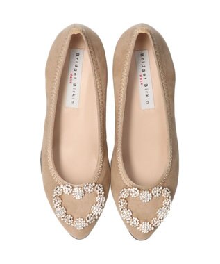 Bridget Birkin 【Bridget Birkin walk】ハートビジューウォーキングパンプス ベージュスウェード