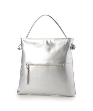 UNBILLION ペルケ perche / レザーメッシュ1本手結びトート シルバー