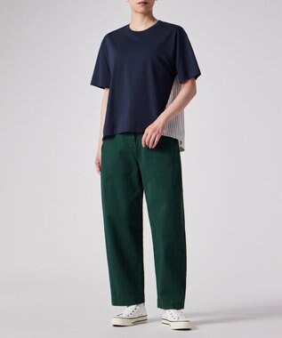 Paul Smith シャツ コンビ フレア カットソー ネイビー