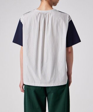 Paul Smith シャツ コンビ フレア カットソー ネイビー