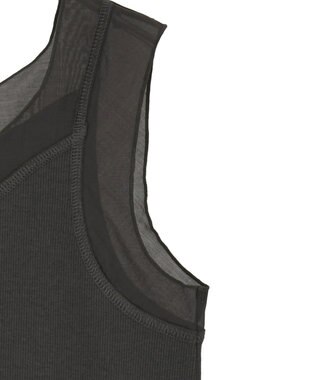 Green Parks ・ＳＵＧＡＲ　ＳＰＯＯＮ　シアー切替タンクトップⅡ Charcoal Gray
