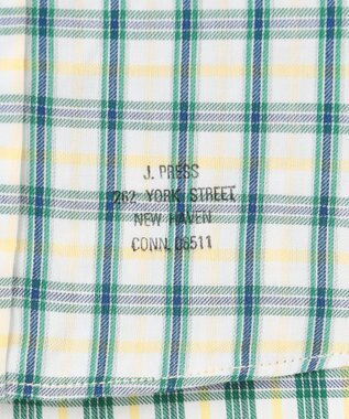 J.PRESS MEN オーガニックコットンダブルチューブマルチチェック シャツ ライトグリーン系3