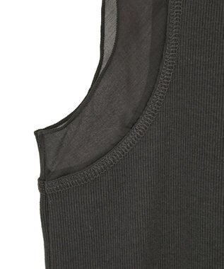 Green Parks ・ＳＵＧＡＲ　ＳＰＯＯＮ　シアー切替タンクトップⅡ Charcoal Gray