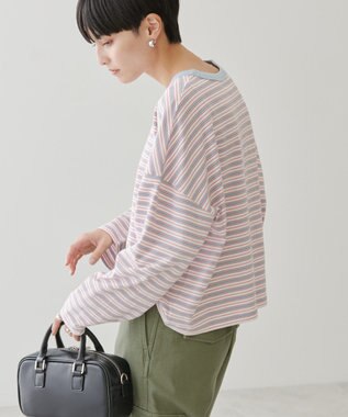 AMERICAN HOLIC マルチボーダーカットプルオーバー Off White