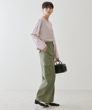 AMERICAN HOLIC マルチボーダーカットプルオーバー Off White