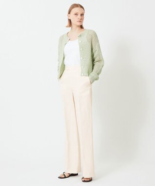 BEIGE， 【S-size】CACTUS / メッシュカーディガン Sage x White