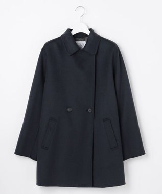 J.PRESS LADIES L ウールナイロンリバー テーラード コート ミッドナイト系
